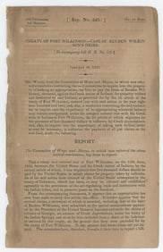 Fort Wilkinson Treaty Senate Hearing Documents