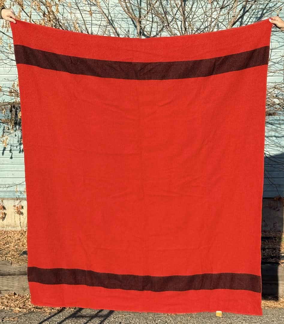 Penney's Golden Dawn Wool Trade Blanket: 69 1/2" by 81 1/2".
