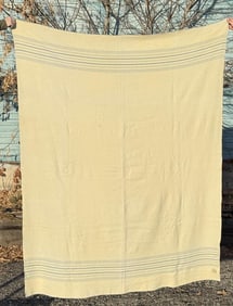 Antique Wool Horn Brothers Fur Trade Blanket