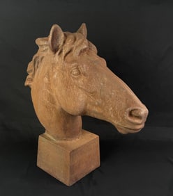 Cast Iron Horse Head Statue
