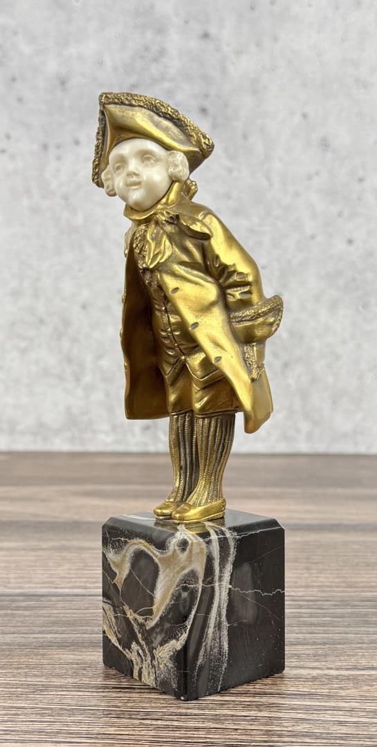 Georges Omerth Little Marquis French Gilt Bronze (1 of 6)