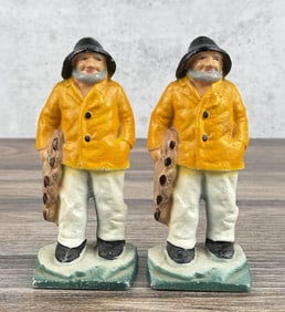 Littco Cast Iron Old Salt Fisherman Bookends