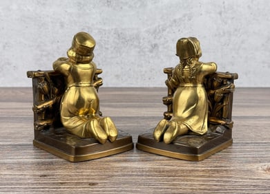 Ronson Dutch Boy and Girl Bookends