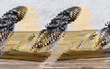 Paul Herzel Marion Bronze Pirate Bookends