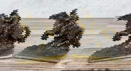 Brass Pony Express US Mail Rider Bookends