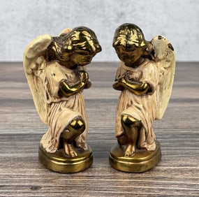 Bronze Clad Angels Praying Bookends