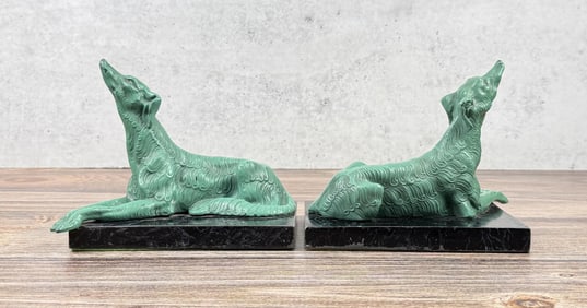 Art Deco Russian Borzoi Dog Bookends