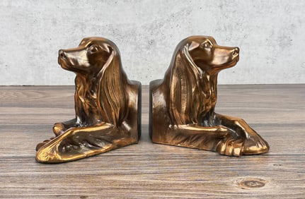 Saxton Chavalas 46 Hunting Dog Bookends