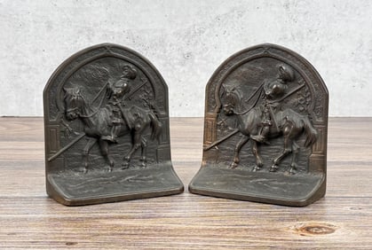Hubley No 243 Cast Iron Don Quixote Bookends