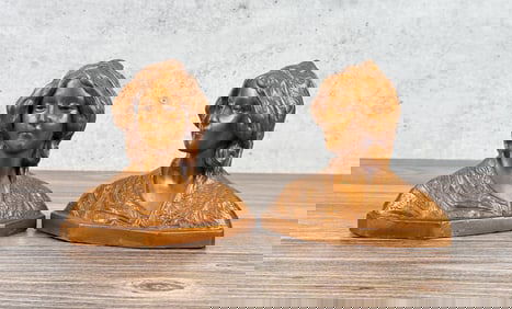 Art Nouveau Female Bust Bookends