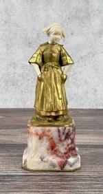 Louis Barthelemy French Gilt Bronze Girl