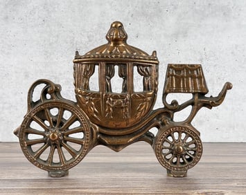 Cast Iron Cinderella Coach Carriage Doorstop