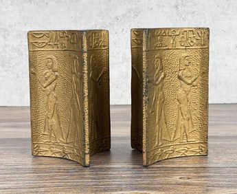 Cast Iron Equyptian Revival Bookends