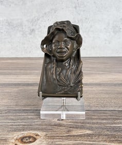 Black Americana Johnny Griffin Bronze Inkwell