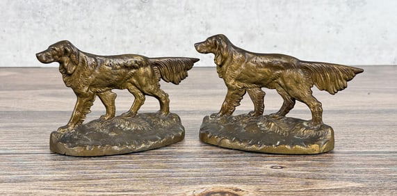 Judd Cast Iron Irish Setter Dog Bookends