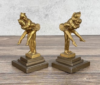 Frankart Court Jester Harlequin Bookends
