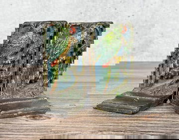 Hubley Cast Iron Parrot Bookends 241