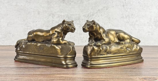 Kronheim & Olderbusch K&O Panther Lion Bookends