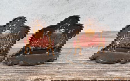 Albany Foundry Cast Iron Hearth Fire Bookends 101