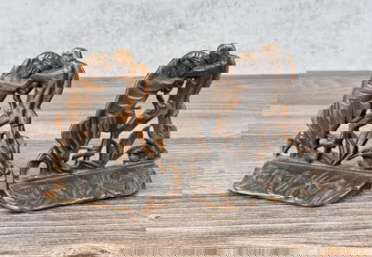 Littco Cast Iron Gladiator & The Lion Bookends