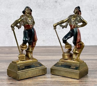 Armor Bronze Pirate Buccaneer Bookends