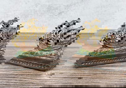 Hubley Cast Iron Spanish Galleon Ship Bookends