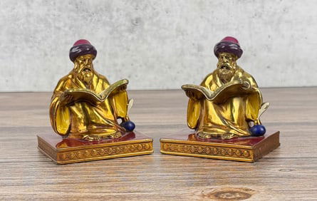 Ronson LV Aronson Arab Scholar Bookends