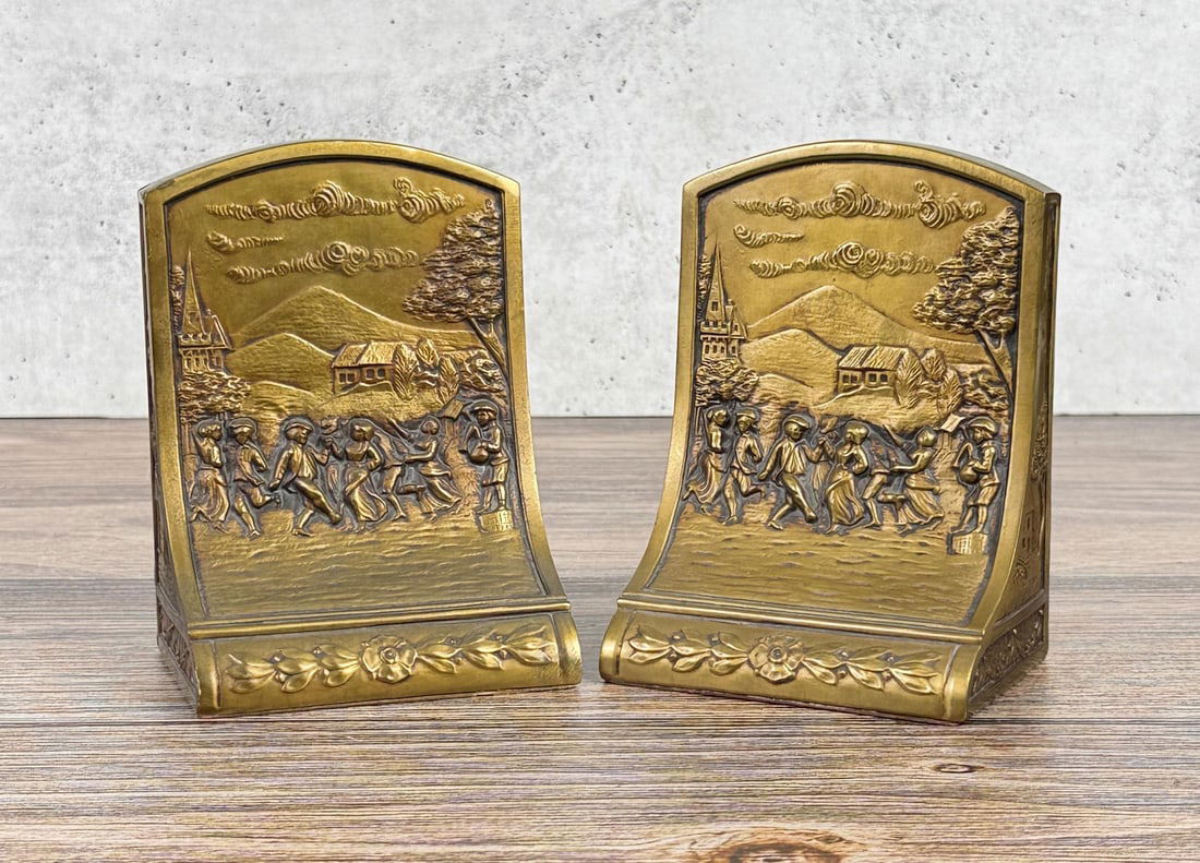 Jennings Brothers Celebration Bookends 2180: 5 3/8" by 4" by 2 7/8"