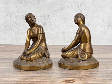 Jennings Brothers Joan Of Arc Bookends 1876