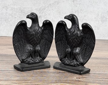Robert Emig Cast Iron Eagle Bookends 1188