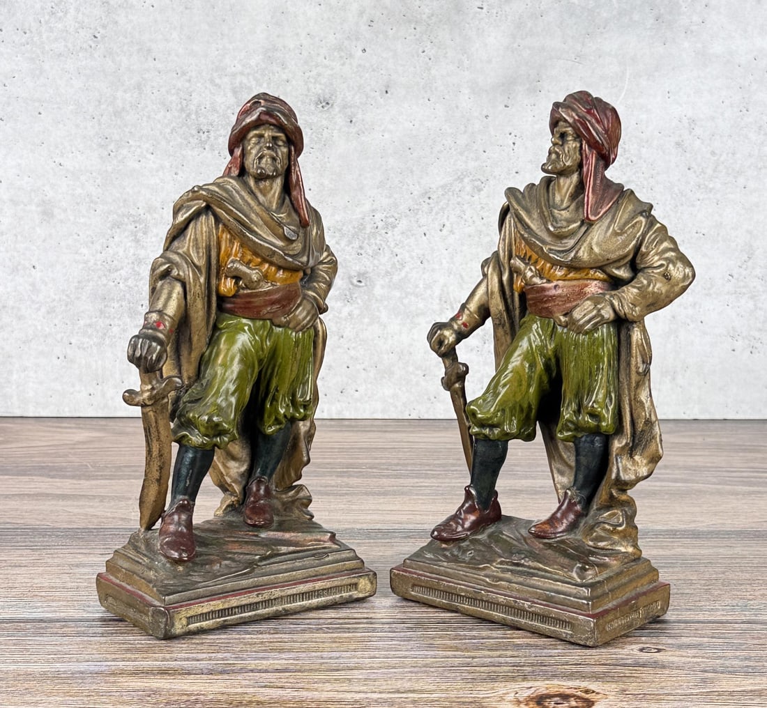Armor Bronze Barbary Pirate Bookends (1 of 9)