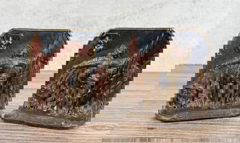 Joan of Arc Cast Iron Bookends