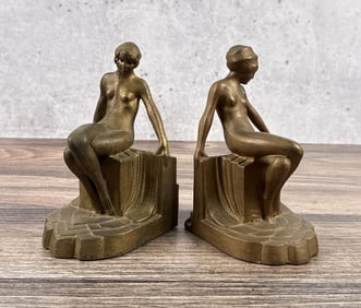 Art Deco Frankart Style Nude Bookends