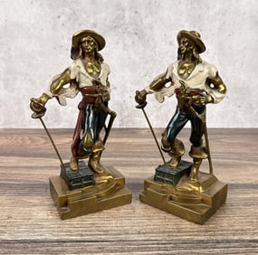 Armor Bronze Pirate Buccaneer Bookends