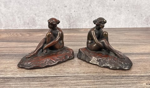 Art Deco Nude Bookends
