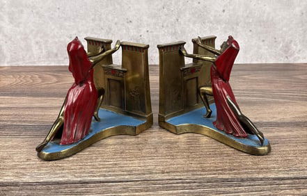 Ronson Egyptian Revival Queen of the Nile Bookends