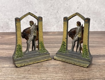 Cast Iron Sir Galahad Bookends