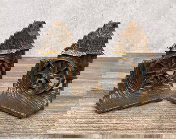 Verona Cast Iron Mill Bookends