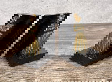 Art Deco JB Hirsch Woman with Pot Bookends