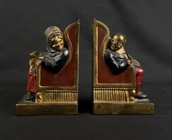 Armor Bronze Armchair Man & Woman Bookends
