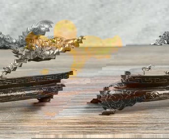 24k Gold Chinese Baby Chasing Cricket