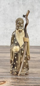 Chinese Carved Horn Shou Lao Figure