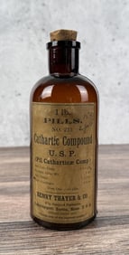 Henry Thayer Cathartic Pills Bottle