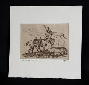 Ace Powell Engraving Indian Warrior