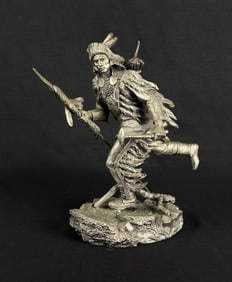 Franklin Mint Jim Pointer Pewter Crow Scout