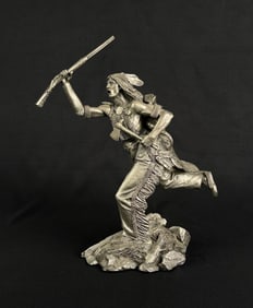 Franklin Mint Jim Pointer Pewter Cheyenne Brave