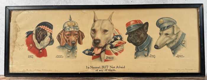 Wallace Robinson WWI WW1 Dog Propaganda Print