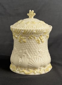 Belleek Shell Biscuit Barrel