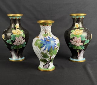 Chinese Cloisonne Vases
