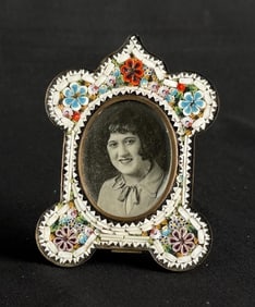 Antique Venetian Micro Mosaic Picture Frame